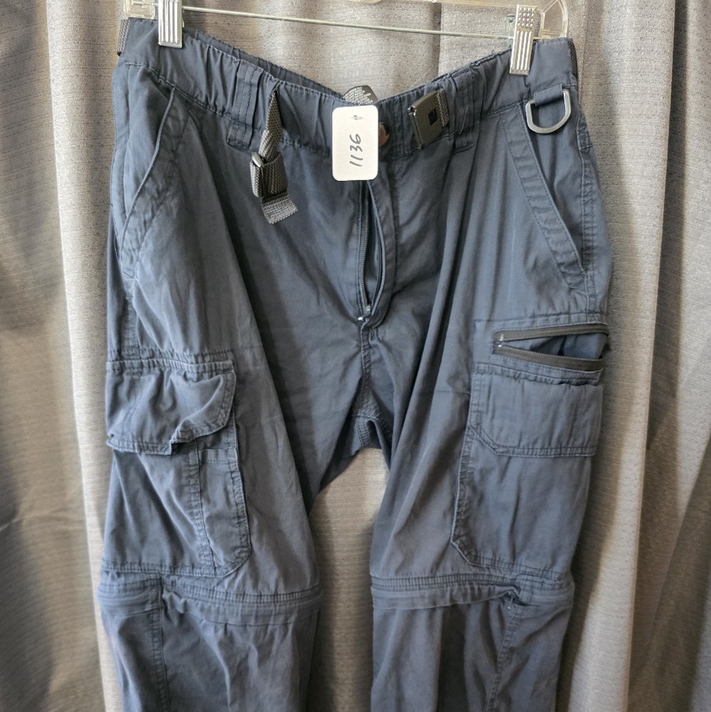 Blue Cargo Pants Relaxed Fit Sturdy Material